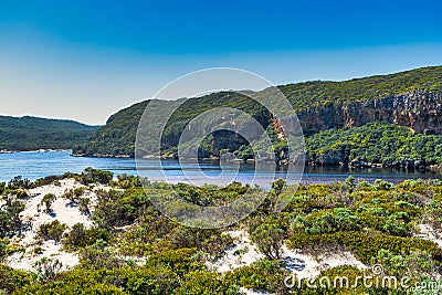 Donnelly river mouth and beach at Pemberton WA Stock Photo
