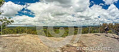 Donnellys Castle, Queensland, Australia - Landscape lookout on top of a granite rock Editorial Stock Photo