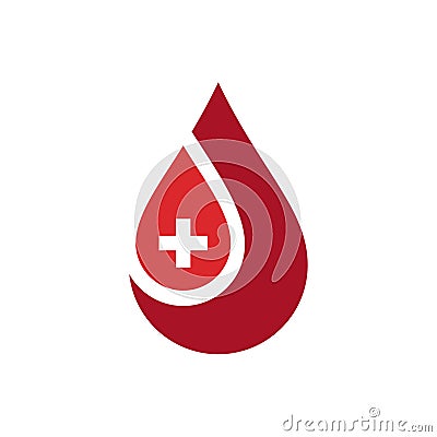 Donor blood graphic logo Cartoon Illustration