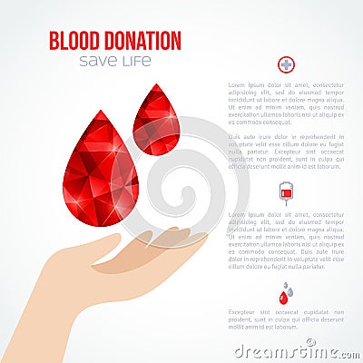 Donor Poster or Flyer Vector Illustration