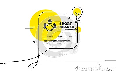 Dont handshake icon. Hand touch warning sign. Vector Vector Illustration