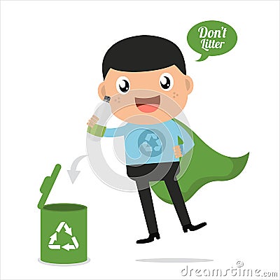 Dont litter illustration Vector Illustration