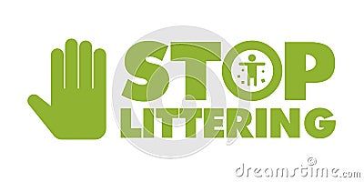 Dont litter sign Vector Illustration