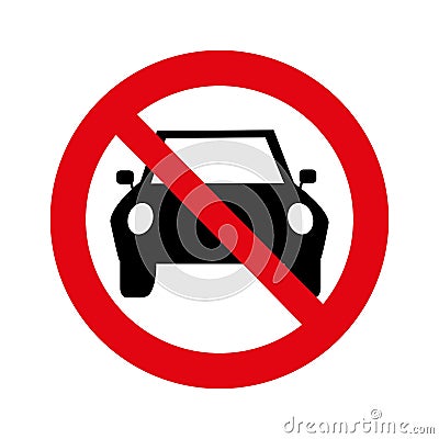 Dont parking signal icon Vector Illustration