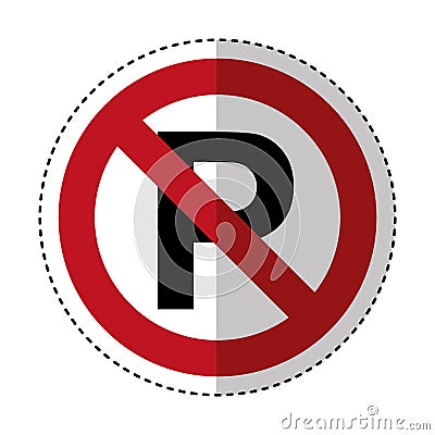 Dont parking traffic sign Vector Illustration