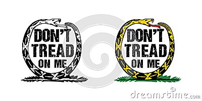 Dont tread on me design illustration Vector Illustration