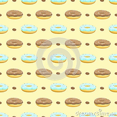 Donut cake seamless pattern Stock Photo