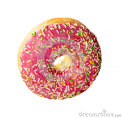 Donut decorated with colorful sparks Stock Photo