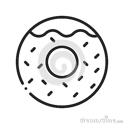 donut dessert food Vector Illustration