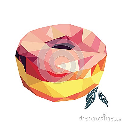 Donut, dessert, sweet, pastry clip art style Stock Photo