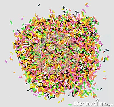 Donut glaze and decorative sprinkles Stock Photo