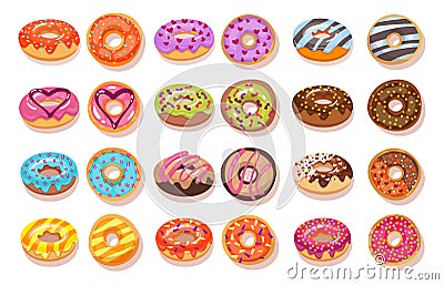 Donut icon set Vector Illustration