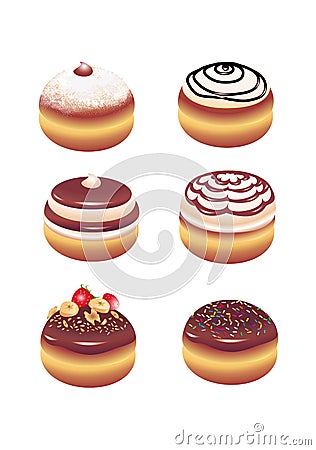 Donut icons Vector Illustration