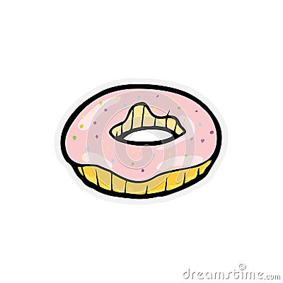 Donut isolated on white background. Vector illustration of a donut Vector Illustration