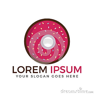 Donut logo illustration. Stock Photo