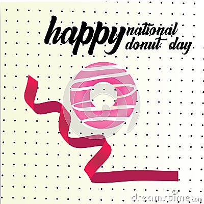 Donut National Day Illustration - Vector Vector Illustration