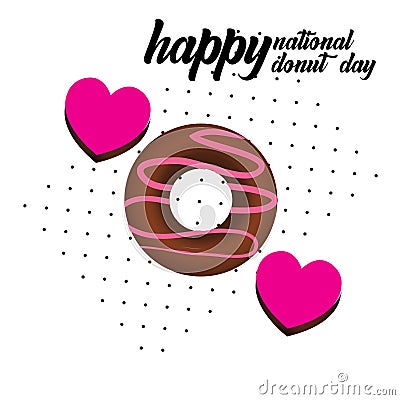 Donut National Day Illustration - Vector Vector Illustration