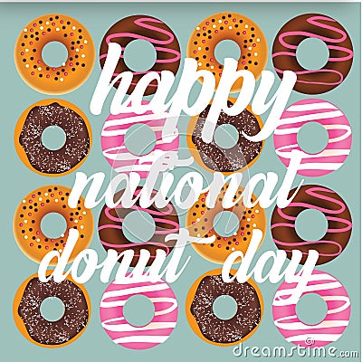 Donut National Day Illustration - Vector Vector Illustration