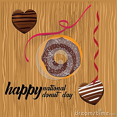 Donut National Day Illustration - Vector Vector Illustration