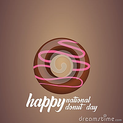 Donut National Day Illustration - Vector Vector Illustration