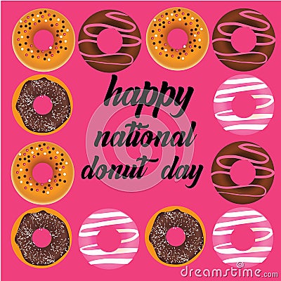 Donut National Day Illustration - Vector Vector Illustration