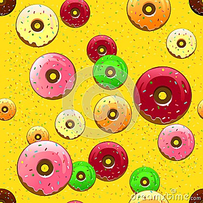 Donut pattern Vector Illustration