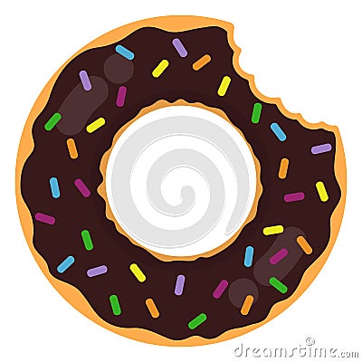 Donut Ring Float Vector Illustration