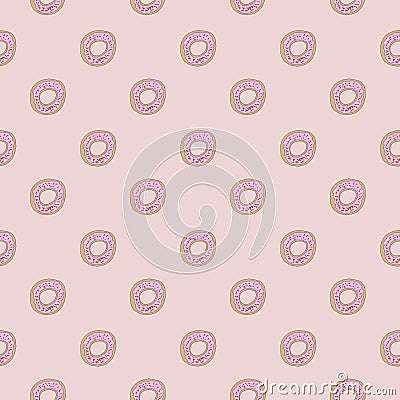 Donut Seamles Repeat Pattern Royalty Free Stock Image Stock Photo