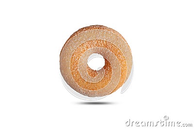 donut sprinkled with sugar isolated on white background Stock Photo