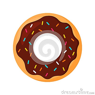 Donut with Sprinkles in Cartoon Animated PNG Illustration Cartoon Illustration