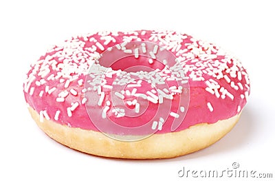 Donut with sprinkles isolated Stock Photo