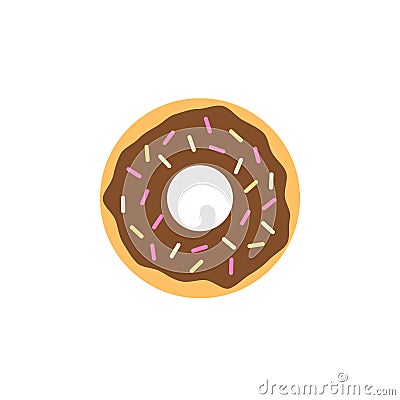 Donut top view icon Stock Photo