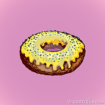 Donut. Vector drawing Vector Illustration