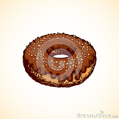 Donut. Vector drawing Vector Illustration