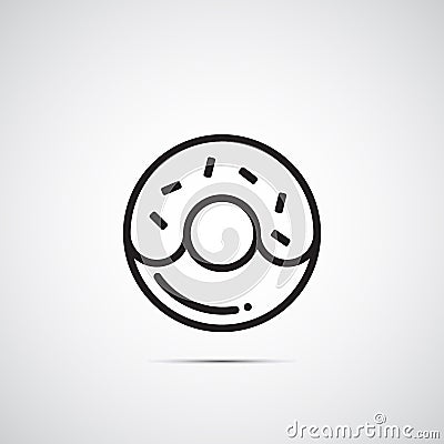 Donut vector icon Vector Illustration