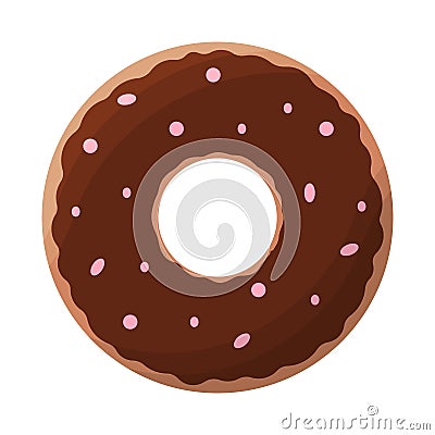 donuts colored icing chocolate food element vector Vector Illustration