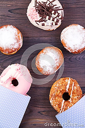 Donuts and German berliners Stock Photo