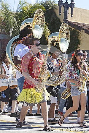 Doo Dah Parade High School Marching Band Editorial Stock Photo