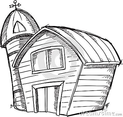 Doodle Barn Vector Vector Illustration