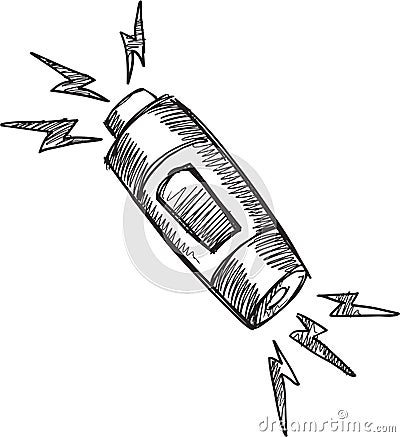 Doodle Battery Vector Vector Illustration