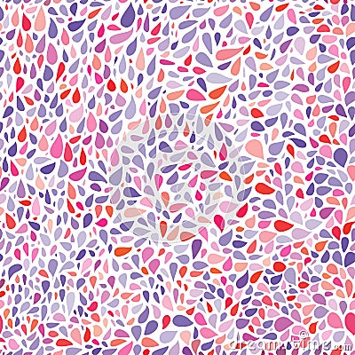 Doodle color drops seamless pattern. Vector Illustration