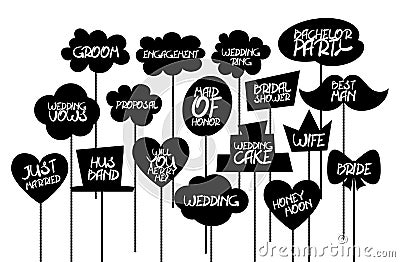 Doodle comic speech bubble black vector Vector Illustration