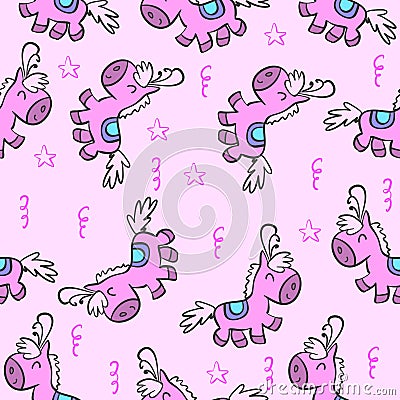 Doodle cute object circus collection Vector Illustration