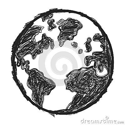 The doodle earth Vector Illustration