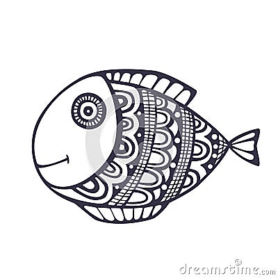 Doodle fish vector Vector Illustration