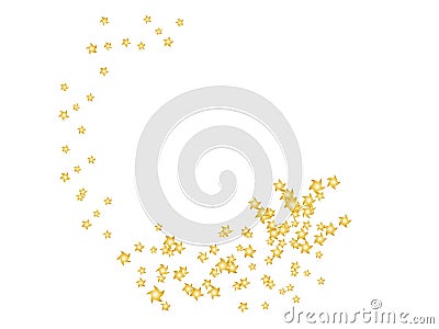 Doodle Flying Stars Confetti Background. Vector Illustration