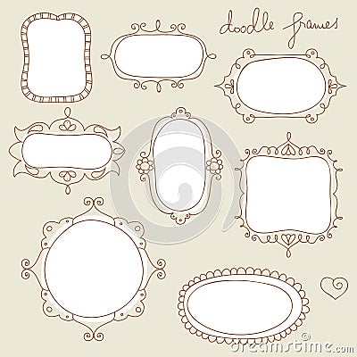 Doodle frames Vector Illustration