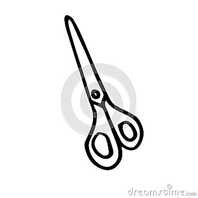 Doodle hand-drawn scissors school Vector Illustration