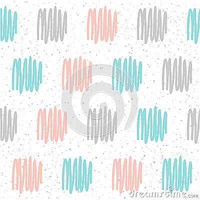 Doodle handmade seamless pattern background. Vector Illustration