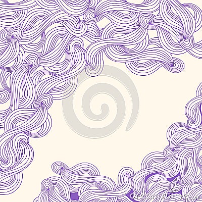 Doodle Henna Abstract Waves Vector Vector Illustration